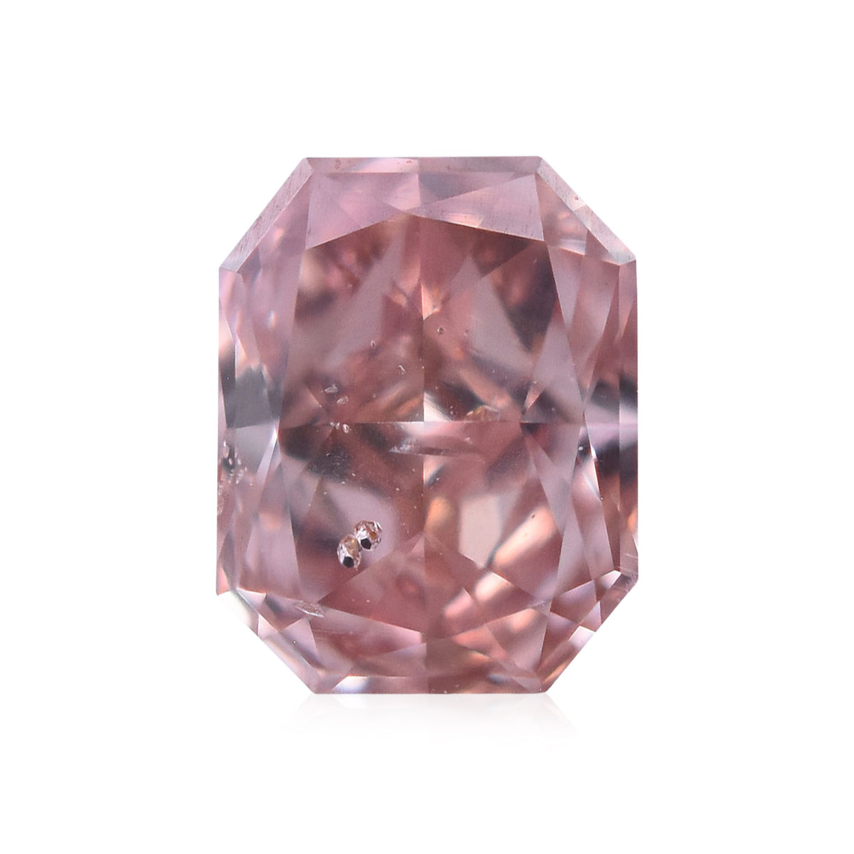 Radiant Fancy Orangey Pink Natural Diamond 0.18ct SI2 loose diamond