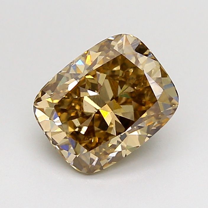 Cushion Fancy Light Yellowish Brown Lab-grown Diamond 1.59ct VS1 loose diamond