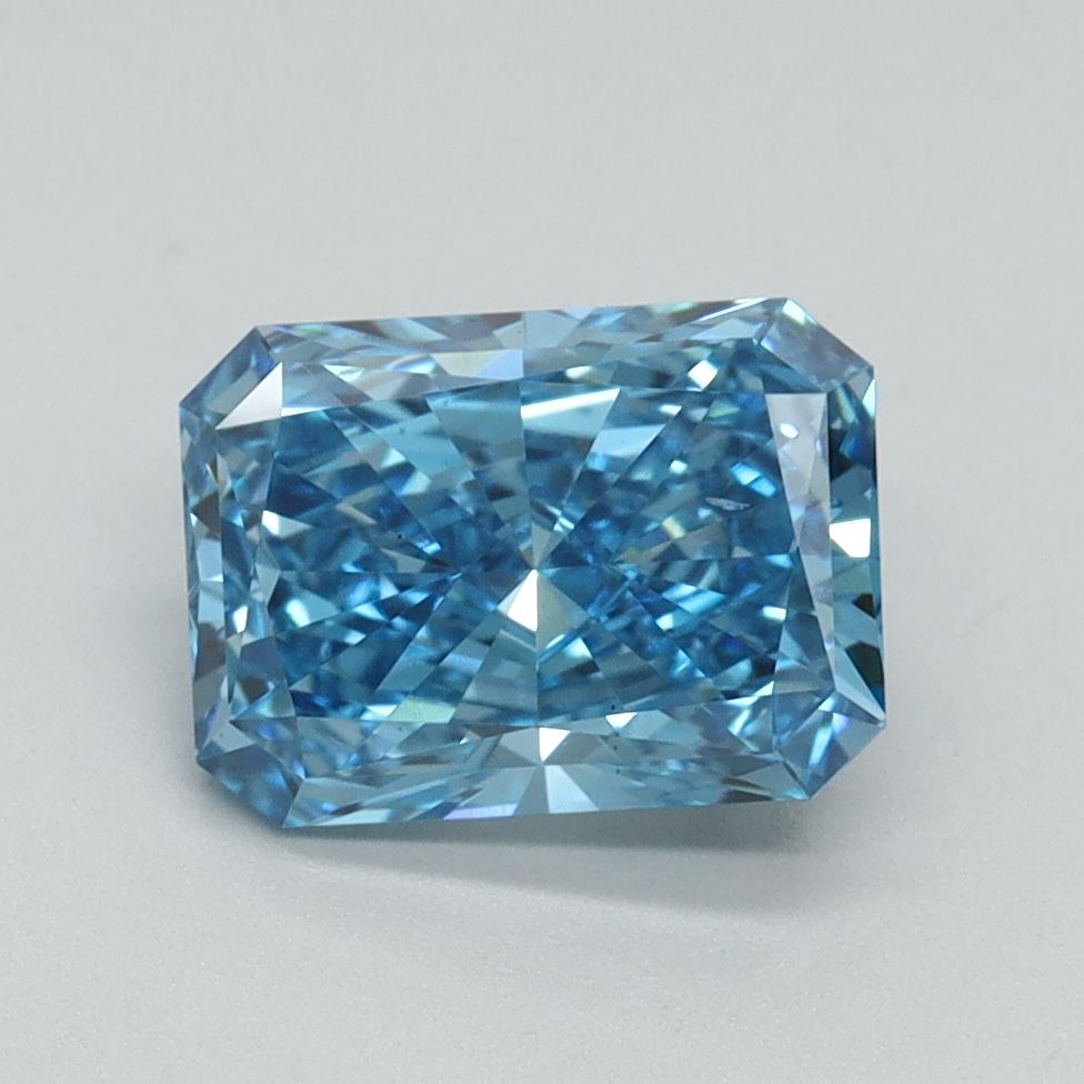 Radiant Fancy Vivid Blue Lab-grown Diamond 1.81ct VS2 loose diamond