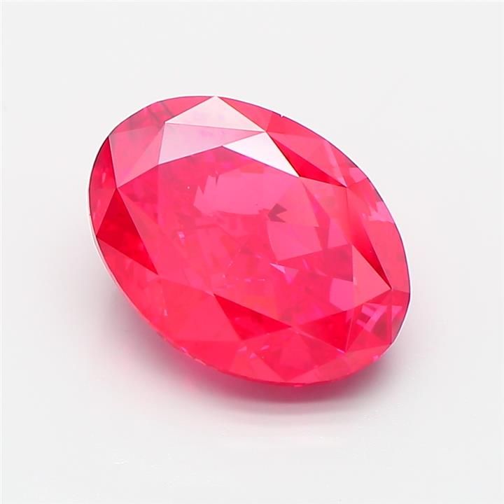 Oval Fancy Vivid Red Lab-grown Diamond 3.04ct VS2 loose diamond