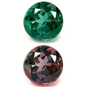 Round Green Alexandrite 0.21ct loose gemstone
