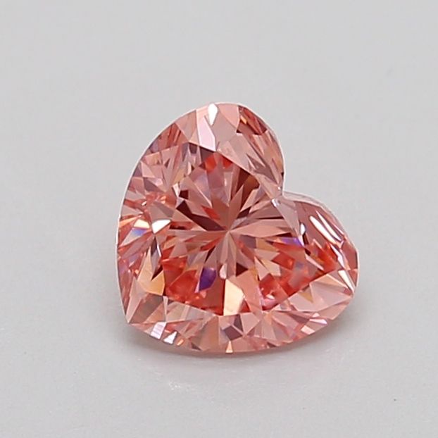 Heart Fancy Vivid Brownish Pink Lab-grown Diamond 0.75ct VVS2 loose diamond