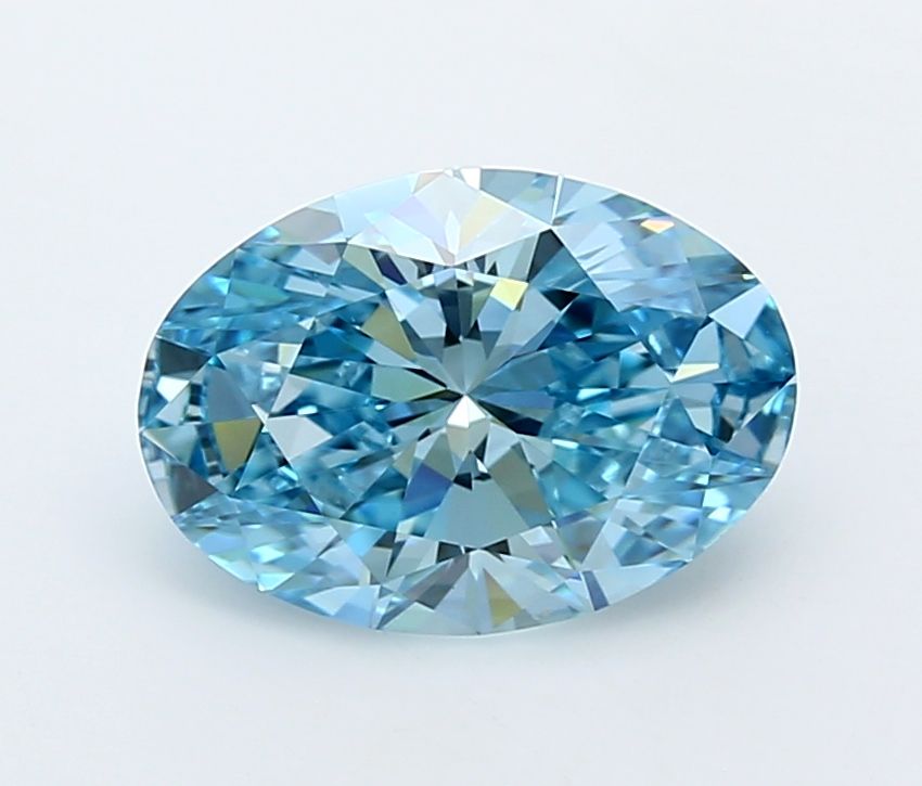 Oval Fancy Vivid Blue Lab-grown Diamond 2.83ct VVS2 loose diamond