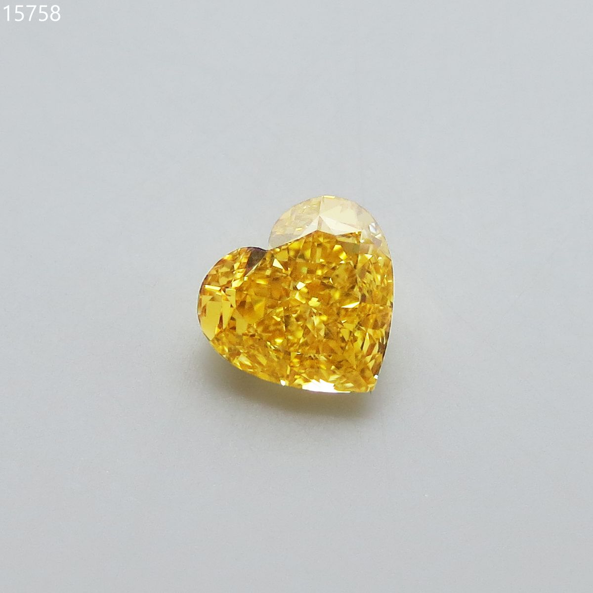 Heart Fancy Vivid Orangey Yellow Natural Diamond 1.07ct VS2 loose diamond