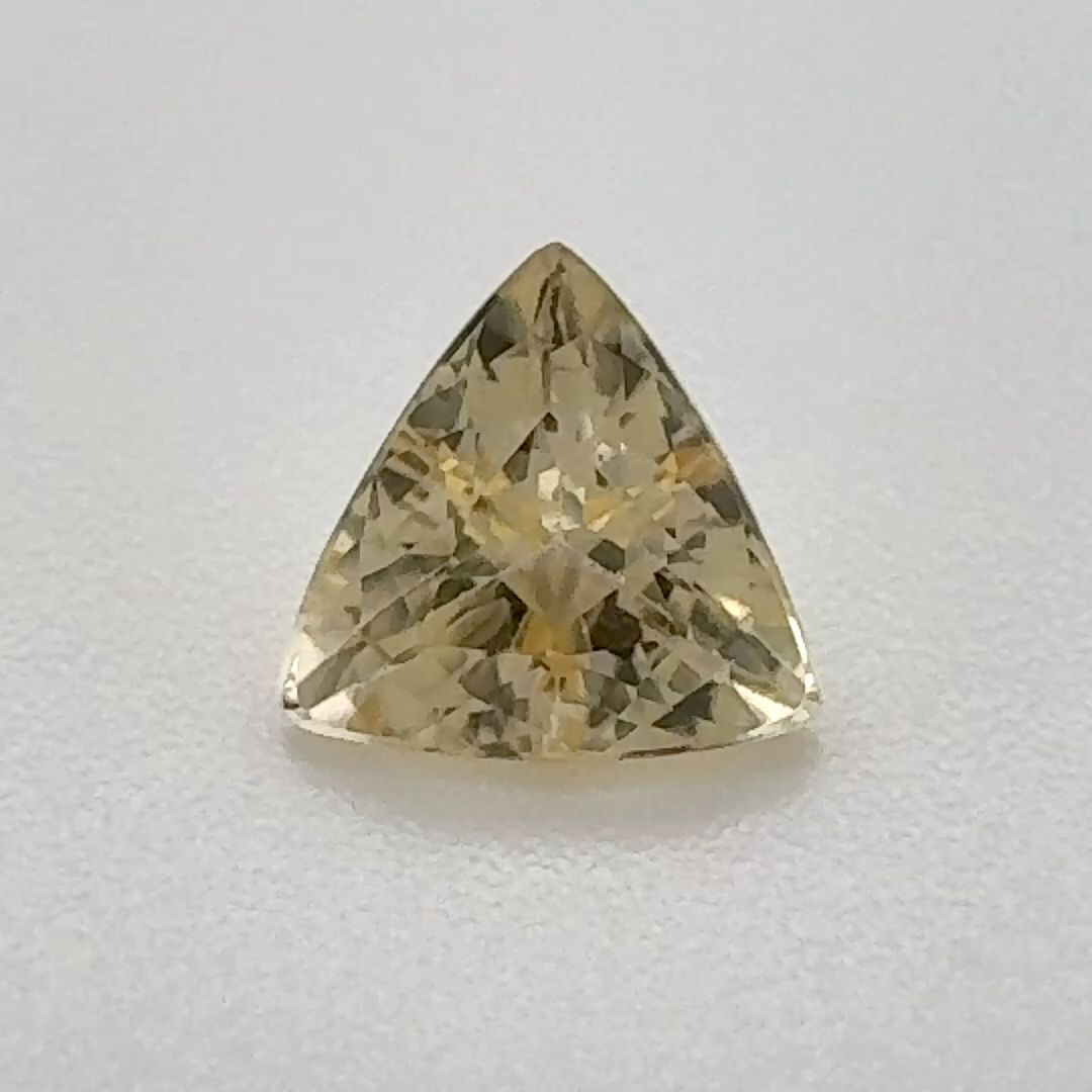 Trilliant Yellow Topaz 0.8ct loose gemstone