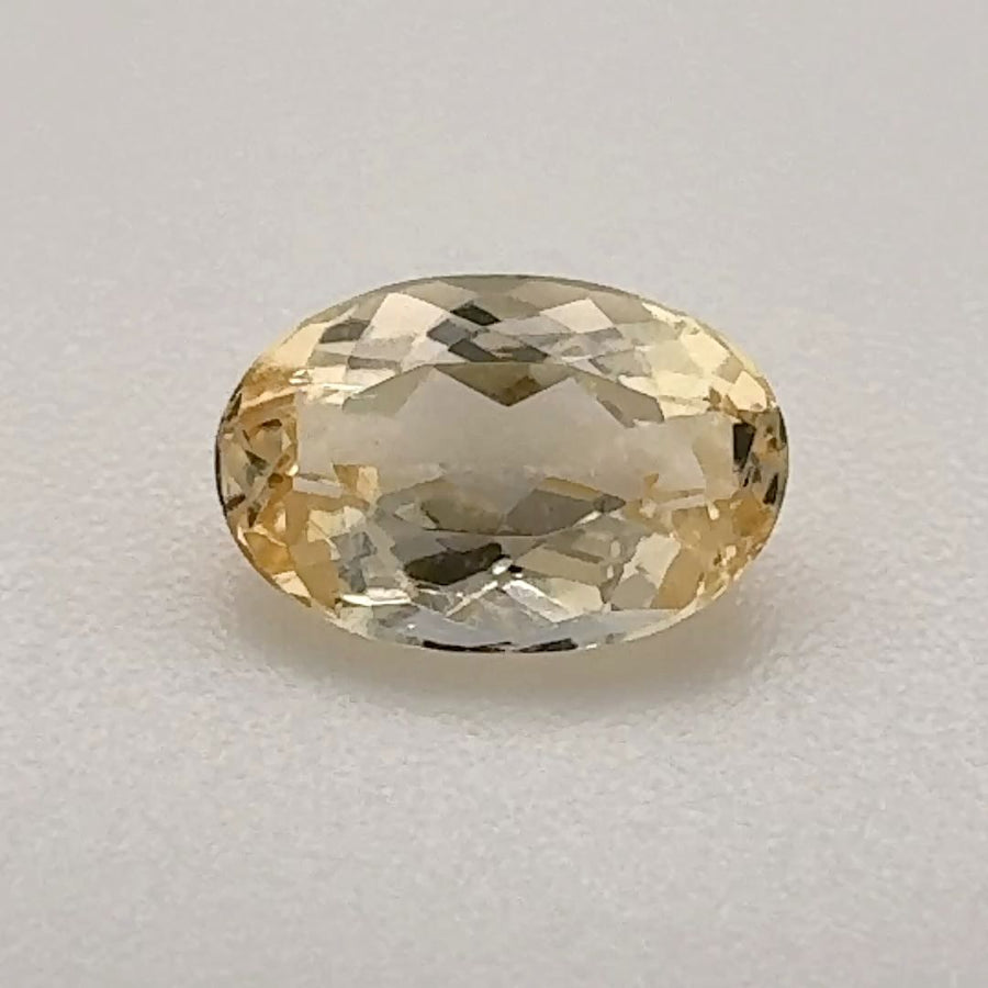 Oval Yellow Topaz 0.775ct loose gemstone