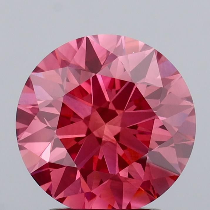 Round Fancy Vivid Pink Lab-grown Diamond 2.3ct VS2 loose diamond
