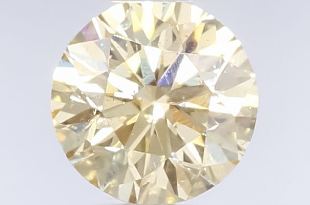 Round Fancy Yellow Brown Natural Diamond 0.51ct loose diamond