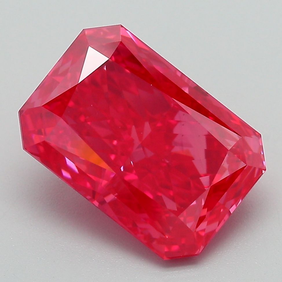 Radiant Fancy Vivid Red Lab-grown Diamond 4.25ct VS1 loose diamond