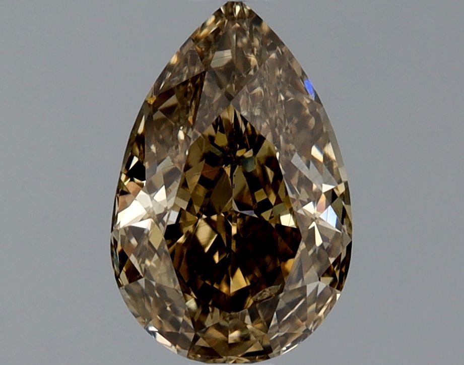 Pear Fancy Dark Yellow Brown Natural Diamond 0.94ct SI1 loose diamond