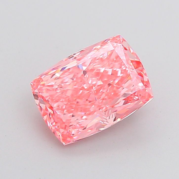 Cushion Fancy Vivid Pink Lab-grown Diamond 3.11ct VVS1 loose diamond
