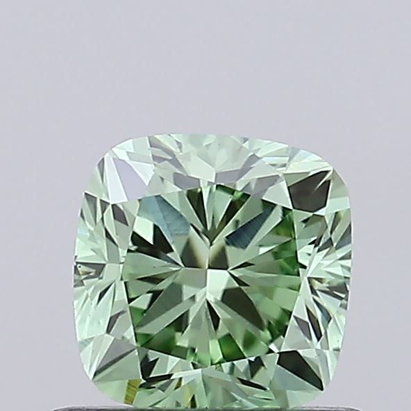Cushion Fancy Vivid Green Lab-grown Diamond 0.68ct VS1 loose diamond