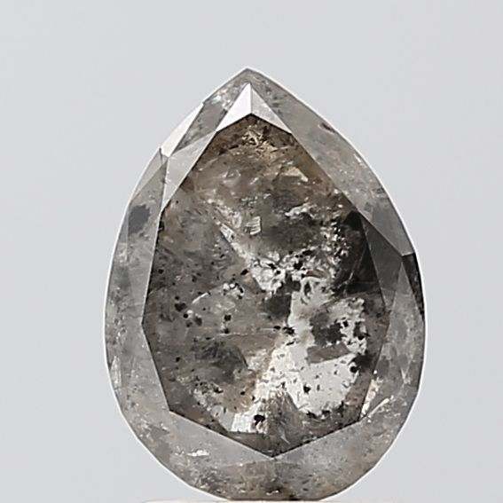 Pear Salt And Pepper Natural Diamond 1.41ct VS1 loose diamond