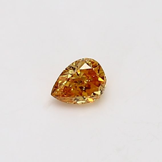 Pear Fancy Vivid Yellow Orange Natural Diamond 0.18ct SI2 loose diamond