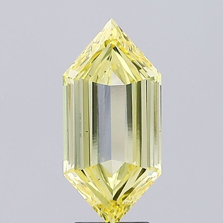 Hexagonal Fancy Intense Yellow Lab-grown Diamond 3.23ct VS1 loose diamond