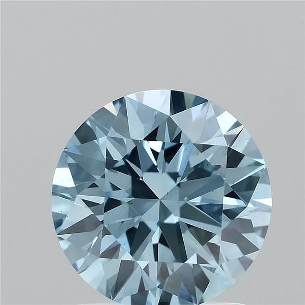 Round Fancy Vivid Blue Lab-grown Diamond 1.55ct VS1 loose diamond