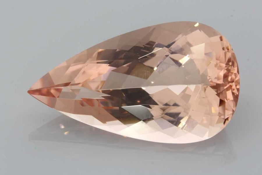 Pear Orange Morganite 14.44ct loose gemstone