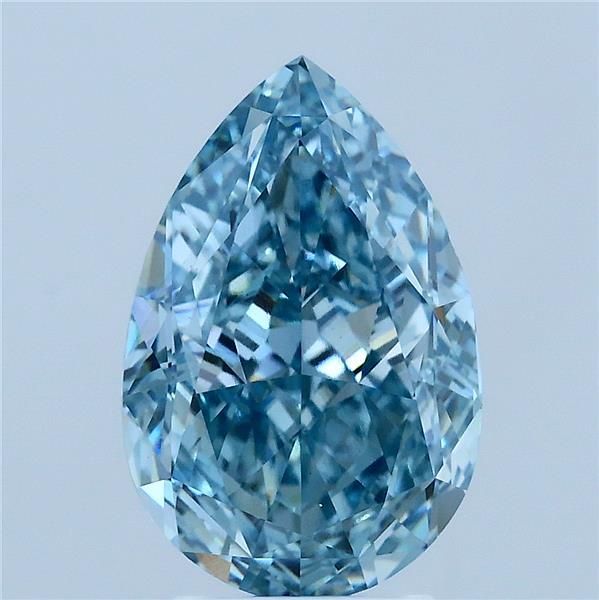 Pear Fancy Vivid Blue Lab-grown Diamond 4.07ct VS1 loose diamond