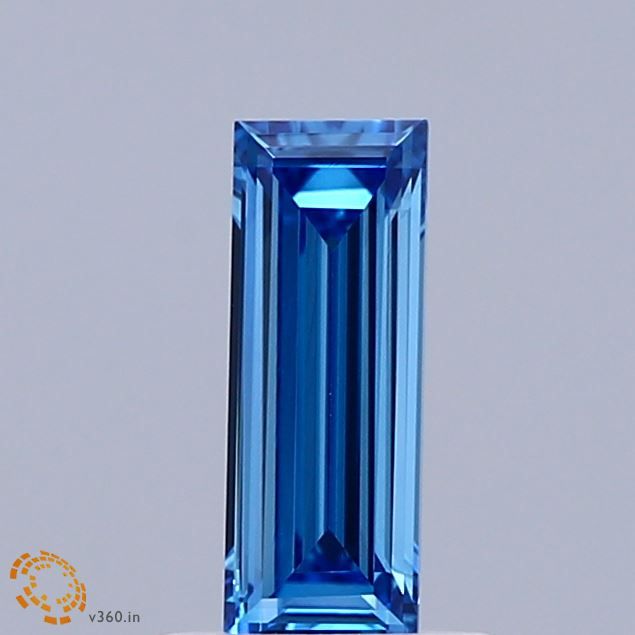 Baguette Fancy Vivid Blue Lab-grown Diamond 0.6ct VVS2 loose diamond