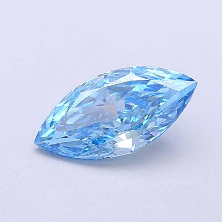 Marquise Fancy Vivid Blue Lab-grown Diamond 0.91ct VVS2 loose diamond