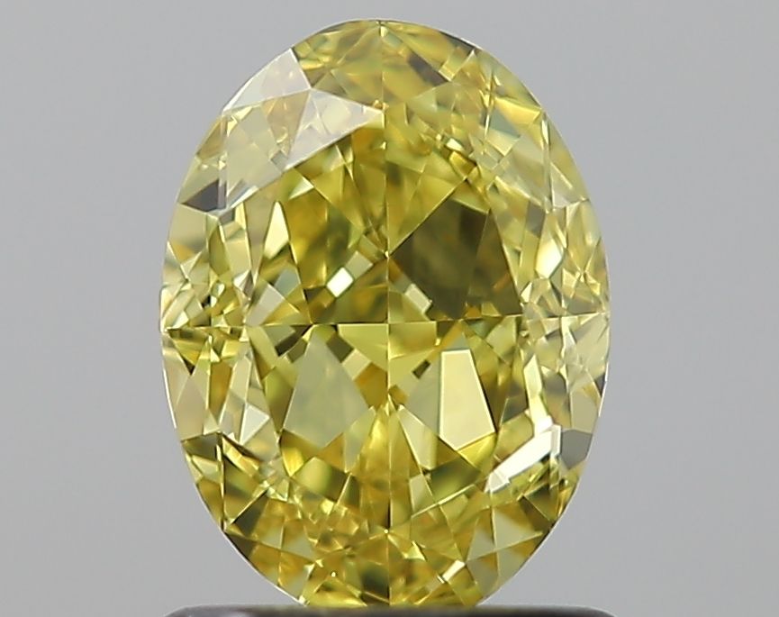 Oval Fancy Intense Yellow Natural Diamond 1.2ct VS1 loose diamond