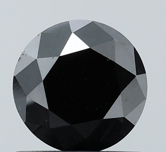 Round Black Natural Diamond 0.91ct VS2 loose diamond