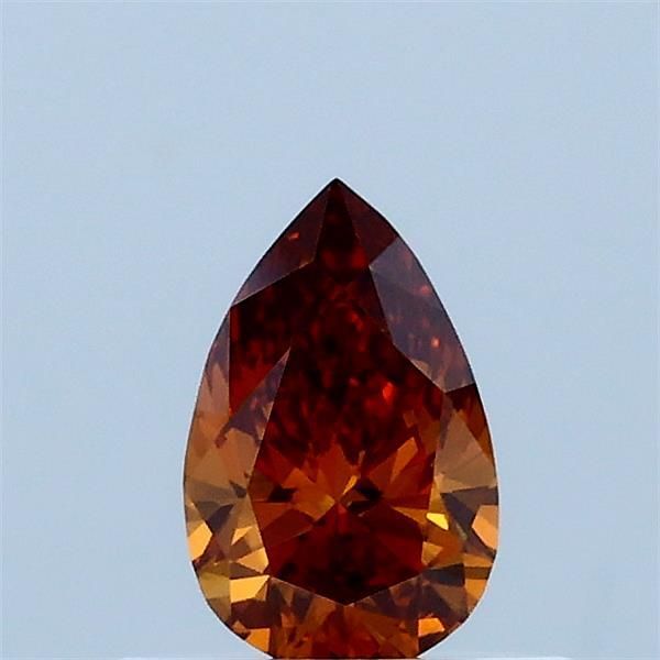Pear Fancy Deep Orange Lab-grown Diamond 0.38ct VS1 loose diamond