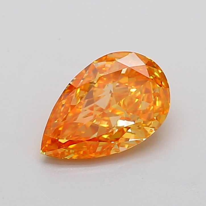 Pear Fancy Vivid Yellow Orange Lab-grown Diamond 2.55ct VS1 loose diamond