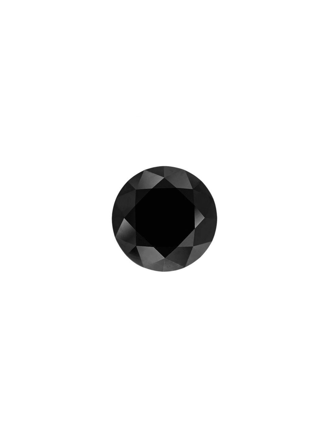 Round Fancy Black Natural Diamond 0.44ct VVS2 loose diamond