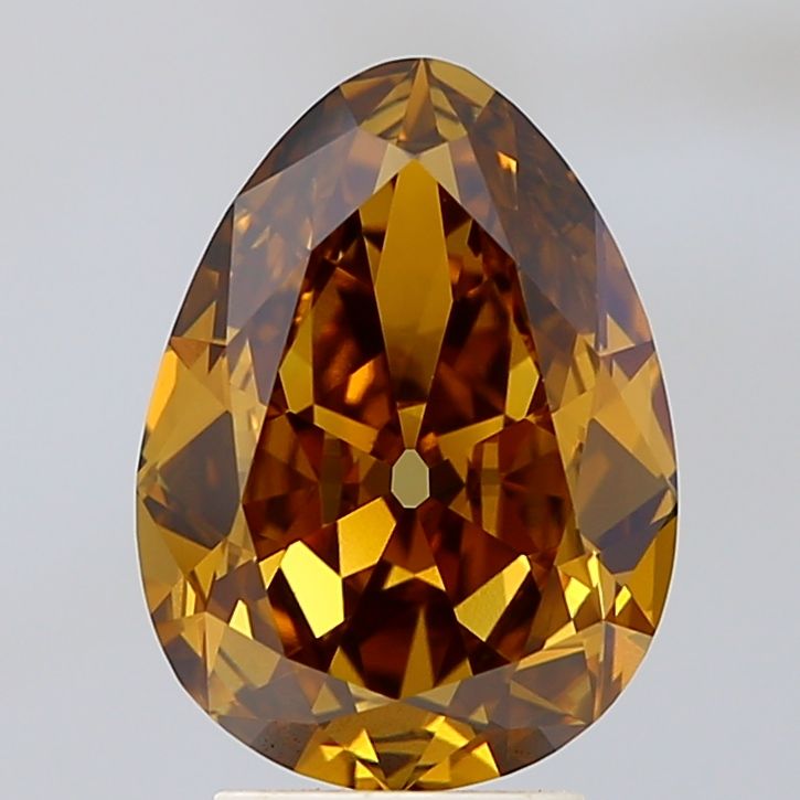 European Cut Fancy Brownish Yellow Lab-grown Diamond 3.05ct VVS2 loose diamond