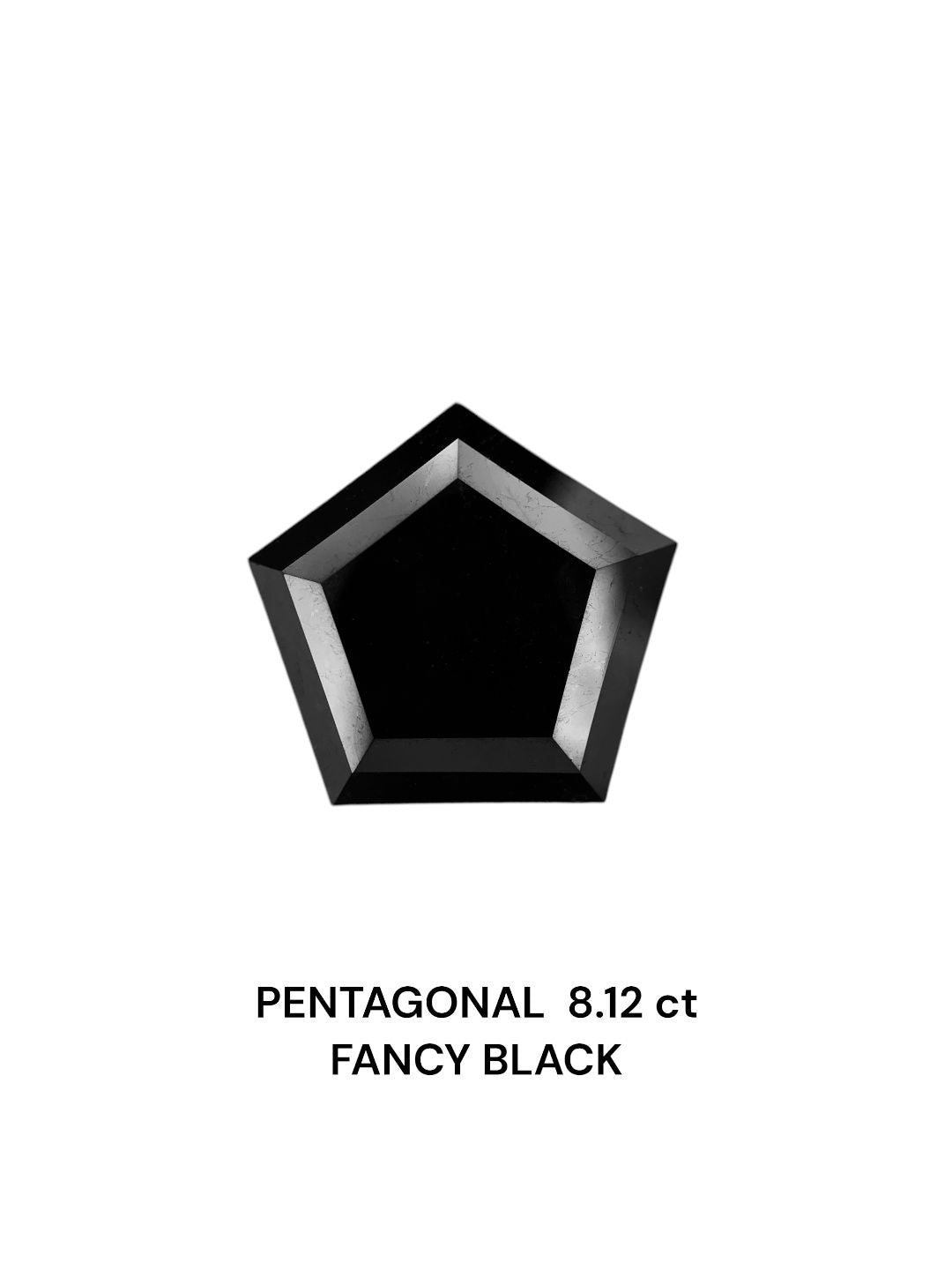 Pentagonal Black Natural Diamond 8.12ct loose diamond