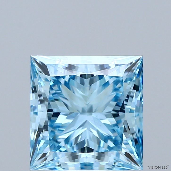 Princess Fancy Vivid Blue Lab-grown Diamond 2.64ct VS1 loose diamond