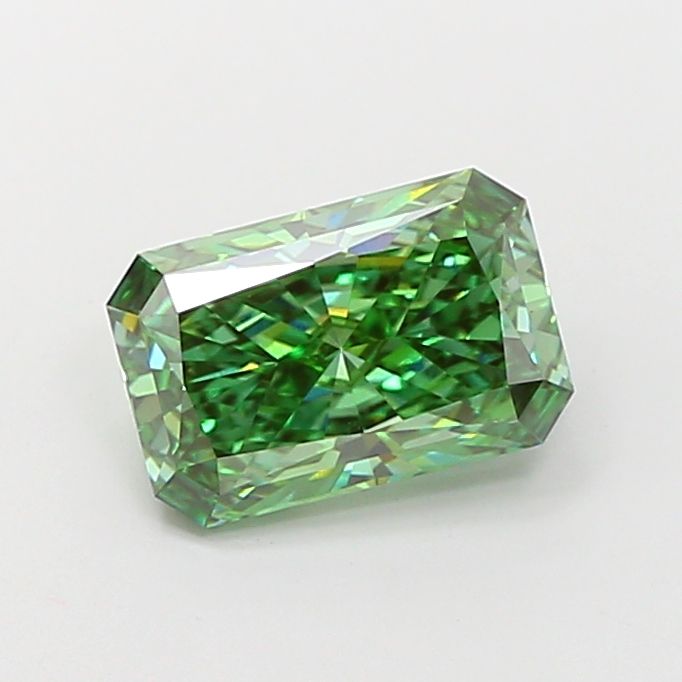 Radiant Fancy Vivid Green Lab-grown Diamond 2.52ct VS1 loose diamond