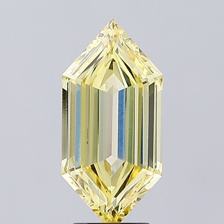 Hexagonal Fancy Intense Yellow Lab-grown Diamond 3.08ct VVS2 loose diamond
