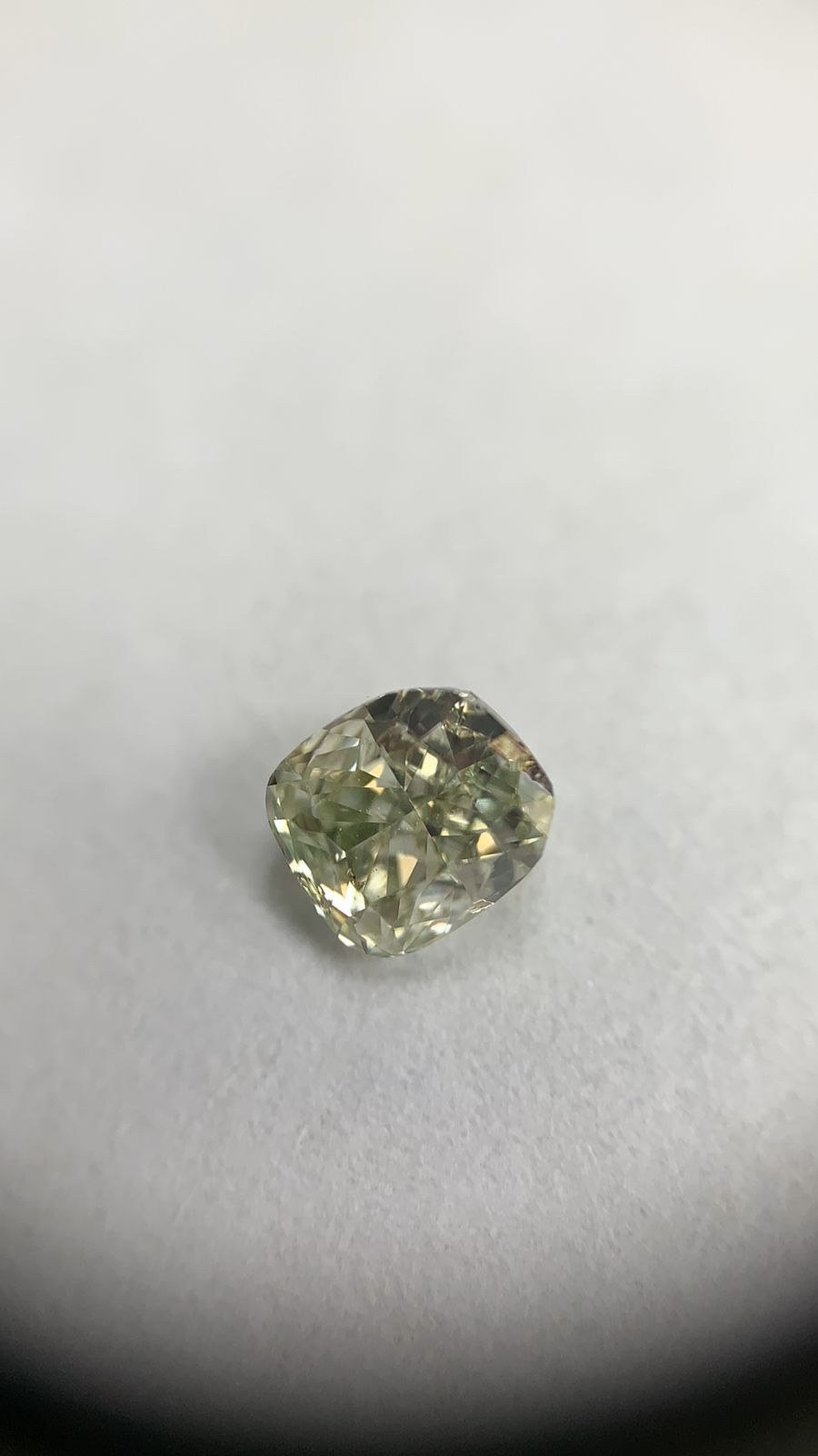 Cushion Fancy Grayish Yellowish Green Natural Diamond 0.29ct SI2 loose diamond