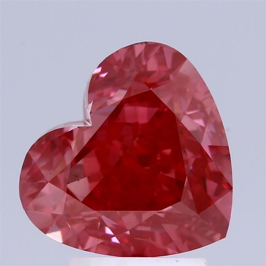 Heart Fancy Vivid Red Lab-grown Diamond 4.09ct VS1 loose diamond
