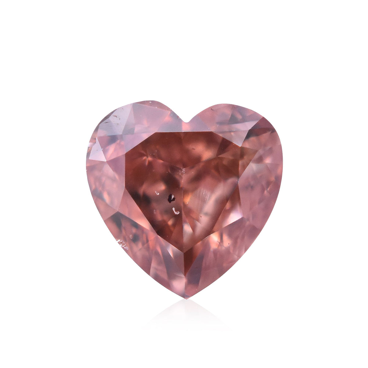 Heart Fancy Deep Orangey Pink Natural Diamond 0.24ct SI1 loose diamond