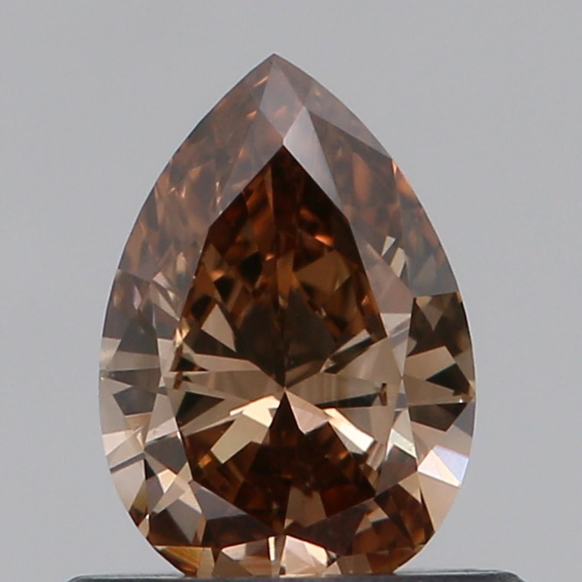 Pear Fancy Vivid Brown Natural Diamond 0.46ct VVS1 loose diamond
