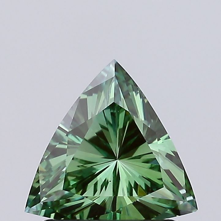 Triangular Fancy Vivid Green Lab-grown Diamond 0.78ct VS1 loose diamond