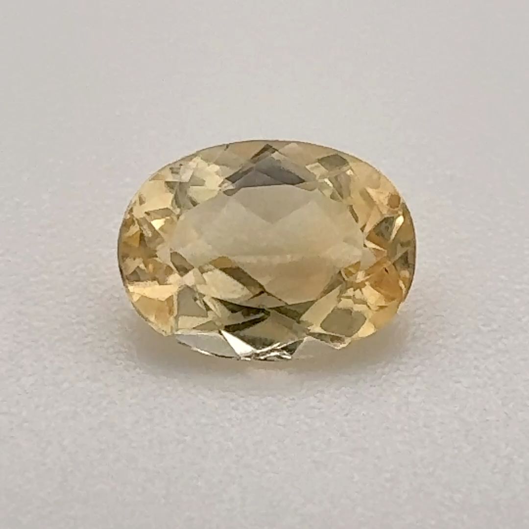Oval Yellow Topaz 0.915ct loose gemstone