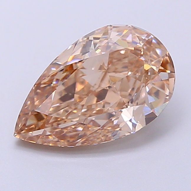 Pear Fancy Light Brown Lab-grown Diamond 1.78ct VVS2 loose diamond