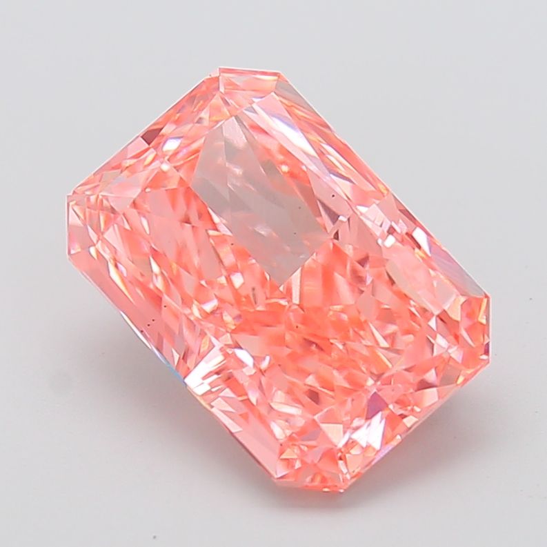 Radiant Fancy Vivid Pink Lab-grown Diamond 6.01ct VS1 loose diamond