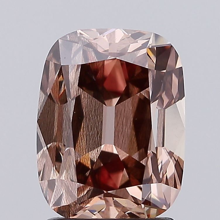Cushion Fancy Pinkish Brown Lab-grown Diamond 2.52ct SI2 loose diamond