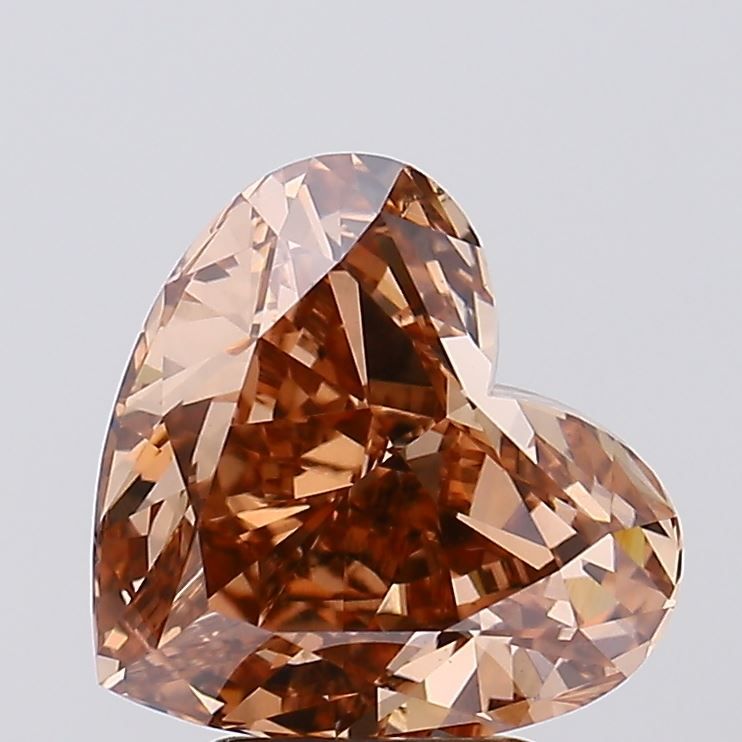 Heart Fancy Brown Lab-grown Diamond 4.27ct VS2 loose diamond