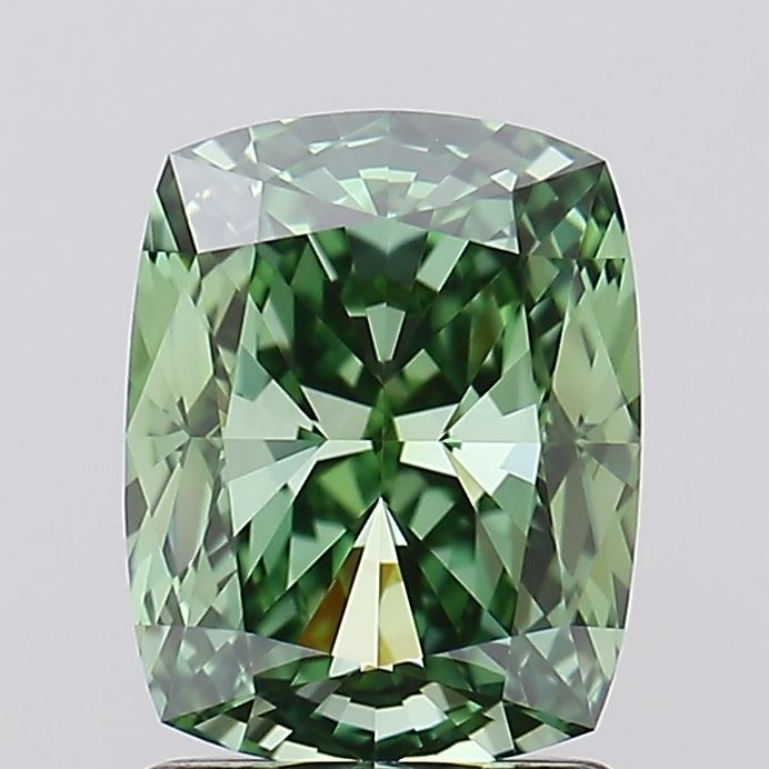 Cushion Fancy Vivid Green Lab-grown Diamond 2.06ct VVS1 loose diamond