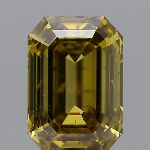 Emerald Fancy Deep Brownish Greenish Yellow Natural Diamond 1ct SI2 loose diamond