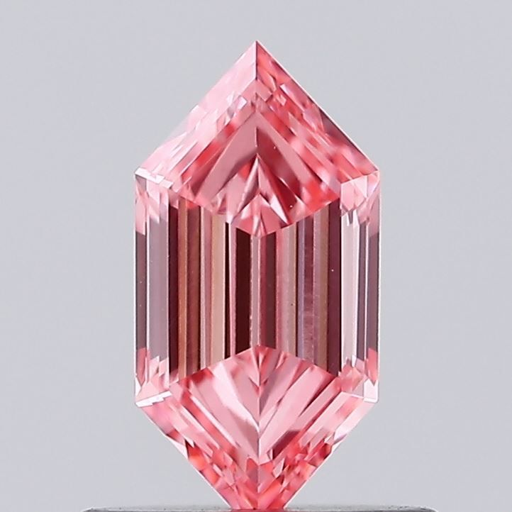 Hexagonal Fancy Vivid Pink Lab-grown Diamond 0.56ct VS1 loose diamond