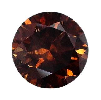Round Fancy Vivid Cognac Natural Diamond 1.11ct SI1 loose diamond