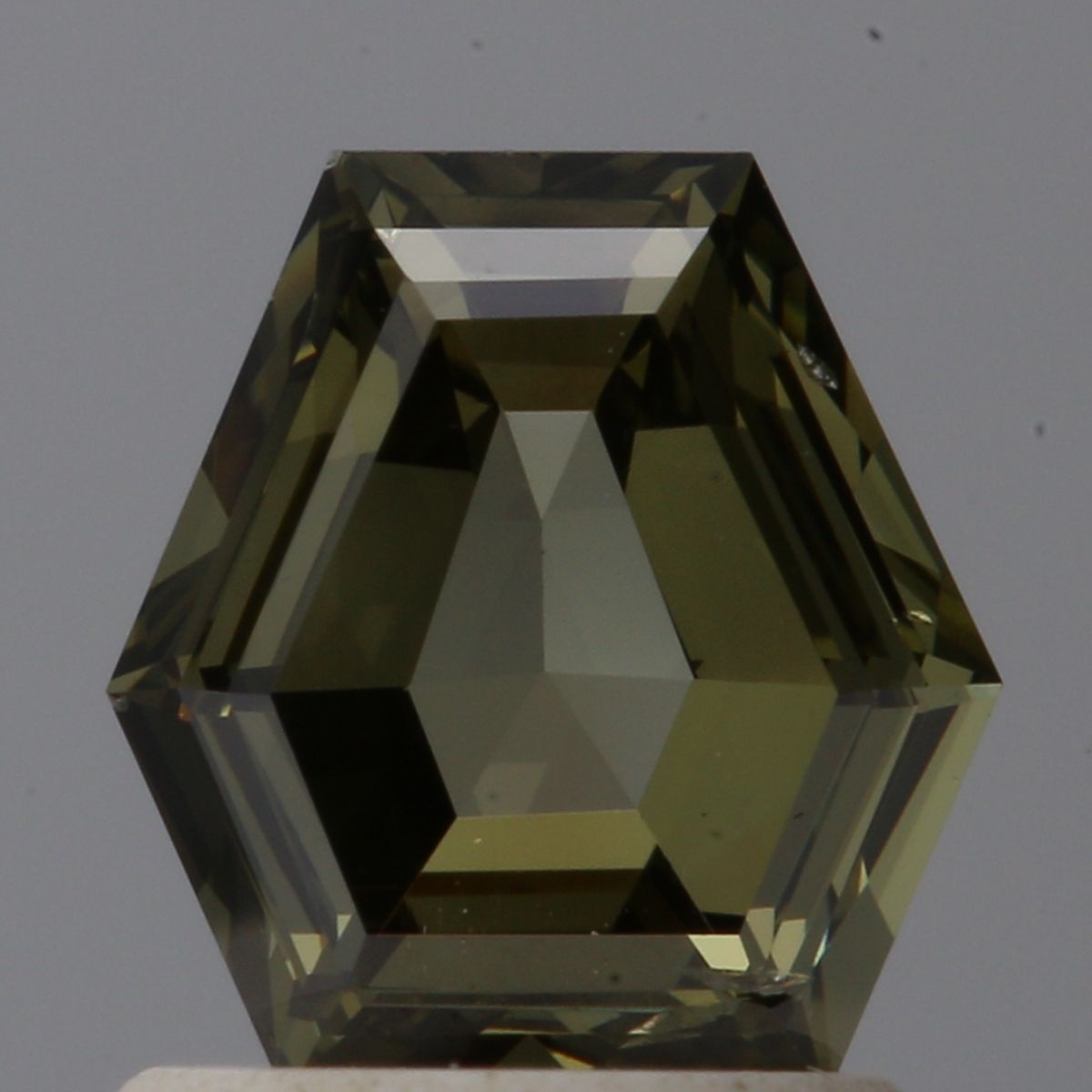 Shield Fancy Dark Gray Yellowish Green Natural Diamond 0.79ct SI2 loose diamond