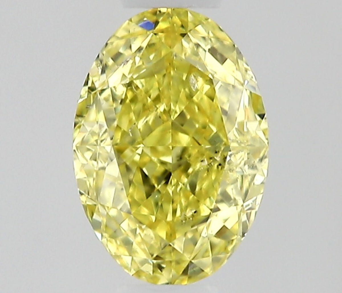 Oval Fancy Intense Yellow Natural Diamond 0.5ct SI2 loose diamond